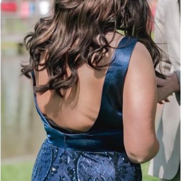 Navy Blue Prom Dress - Picture 3 of 3